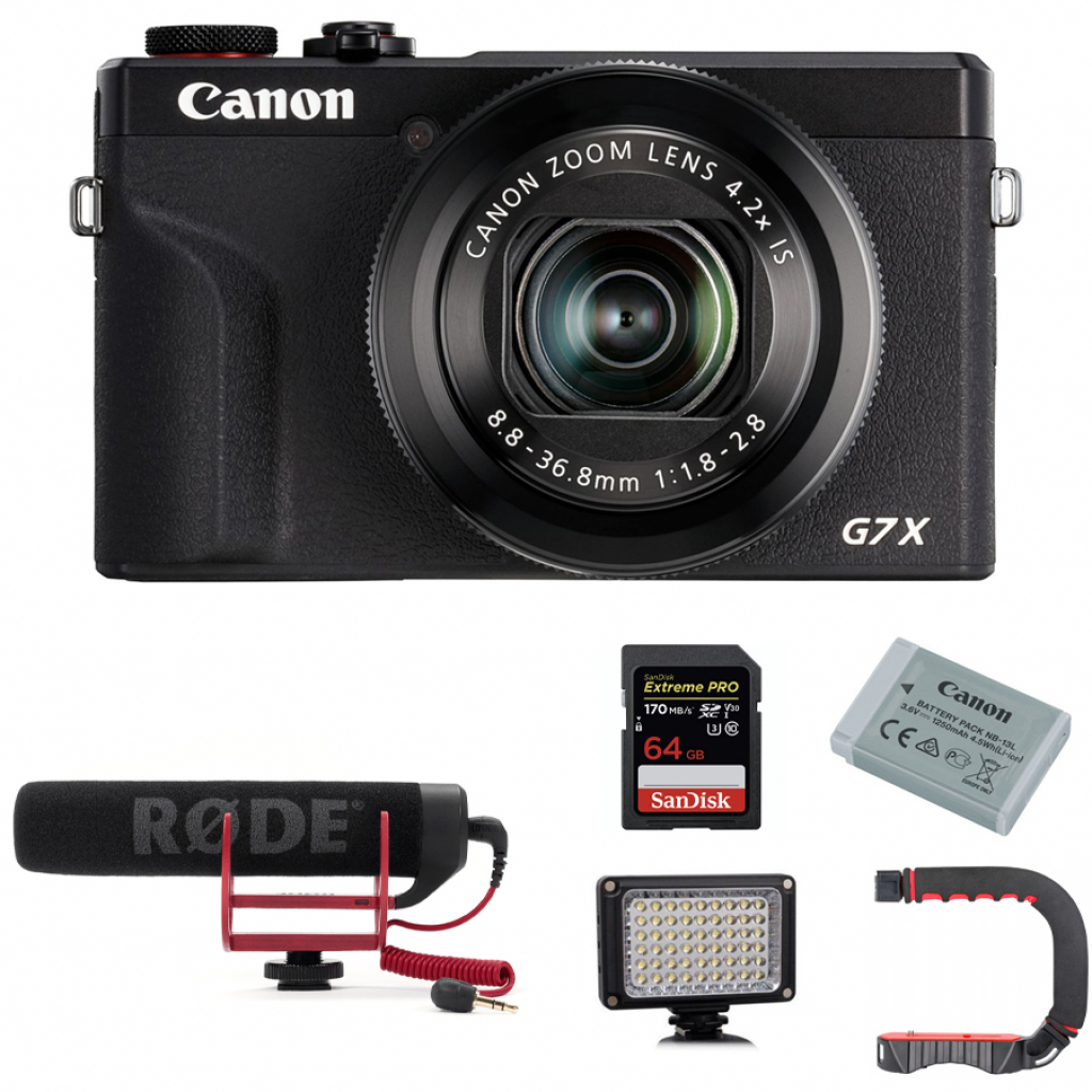 Canon PowerShot G7 X Mark III czarny zestaw dla vloger�w (w magazynie!) - Dostawa GRATIS!