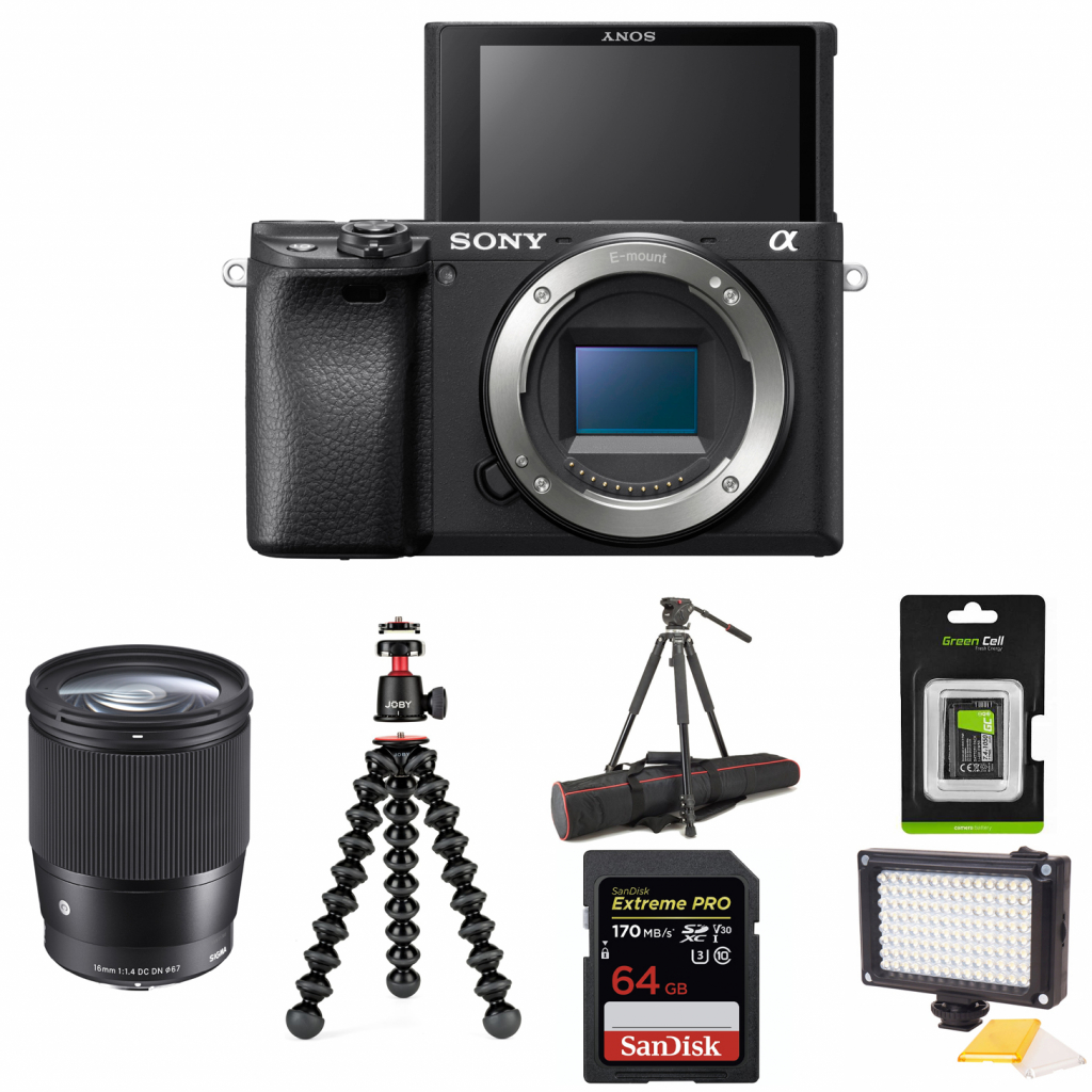 Sony Aparat cyfrowy Sony A6400 body (ILCE-6400) - zestaw początkującego filmowca (w magazynie!) - Dostawa GRATIS!