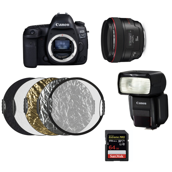 Canon EOS 5D Mark IV + ob.50 F1.2 EF L USM- zestaw do fotografii portretowej (w magazynie!) - Dostawa GRATIS!