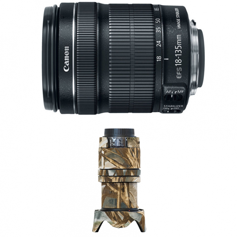 Canon Zestaw 18-135 mm f/3.5-5.6 EF-S IS STM + osłona LensCoat Realtree - Dostawa GRATIS!