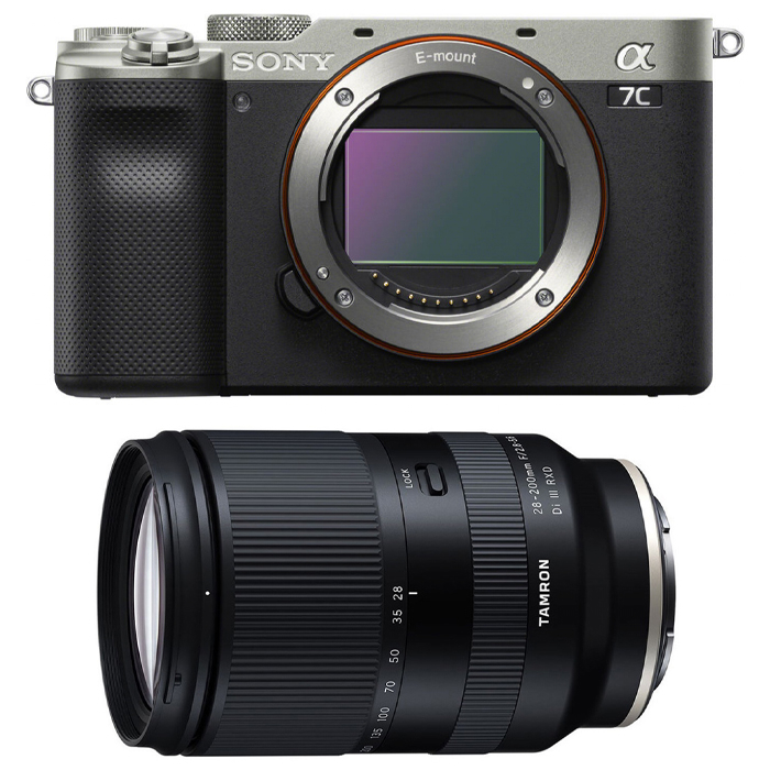 Sony ILCE A7C body srebrne + OB. Tamron 28-200 F2.8 - 5.6 Di III RXD (w magazynie!) - Dostawa GRATIS!