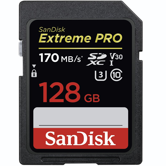 Sandisk SDXC EXTREME PRO 128GB 170MB/s V30 UHS-I U3 (w magazynie!)