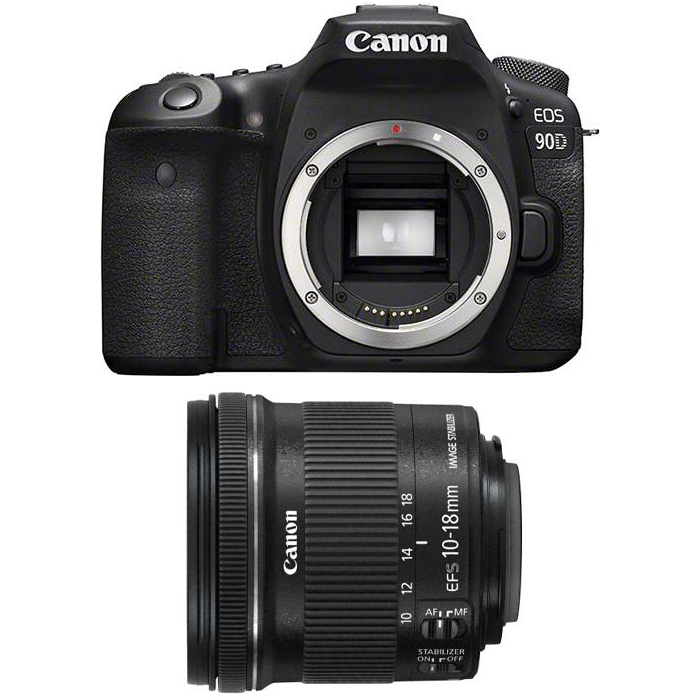 Canon Zestaw EOS 90D + EF-S 10-18 F4.5-5.6 IS STM (w magazynie!) - Dostawa GRATIS!