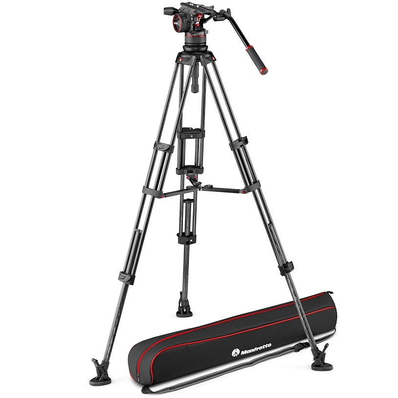 Manfrotto Zestaw Pro Video Carbon z głowicą N12 (środkowa rozpórka) - Dostawa GRATIS!