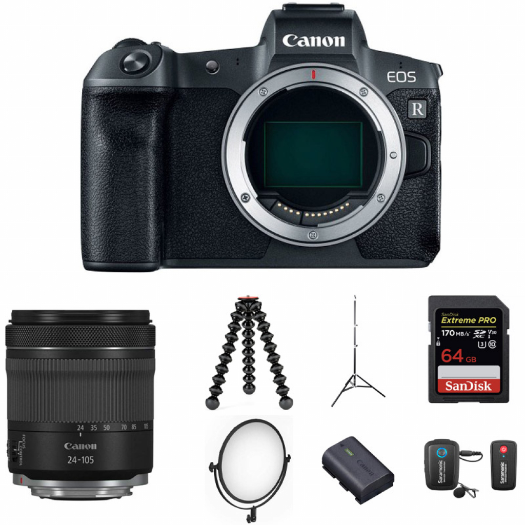 Canon EOS R + RF 24-105 - zestaw dla Vlogera (w magazynie!) - Dostawa GRATIS!