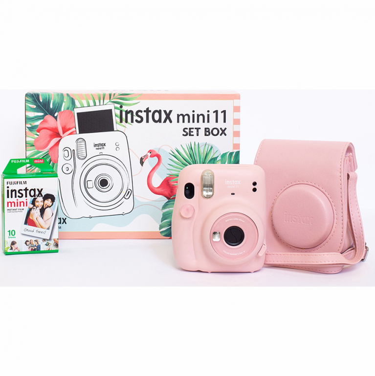 FujiFilm Instax Small BOX Mini 11 różowy + wkład 10szt + pokrowiec (w magazynie!)