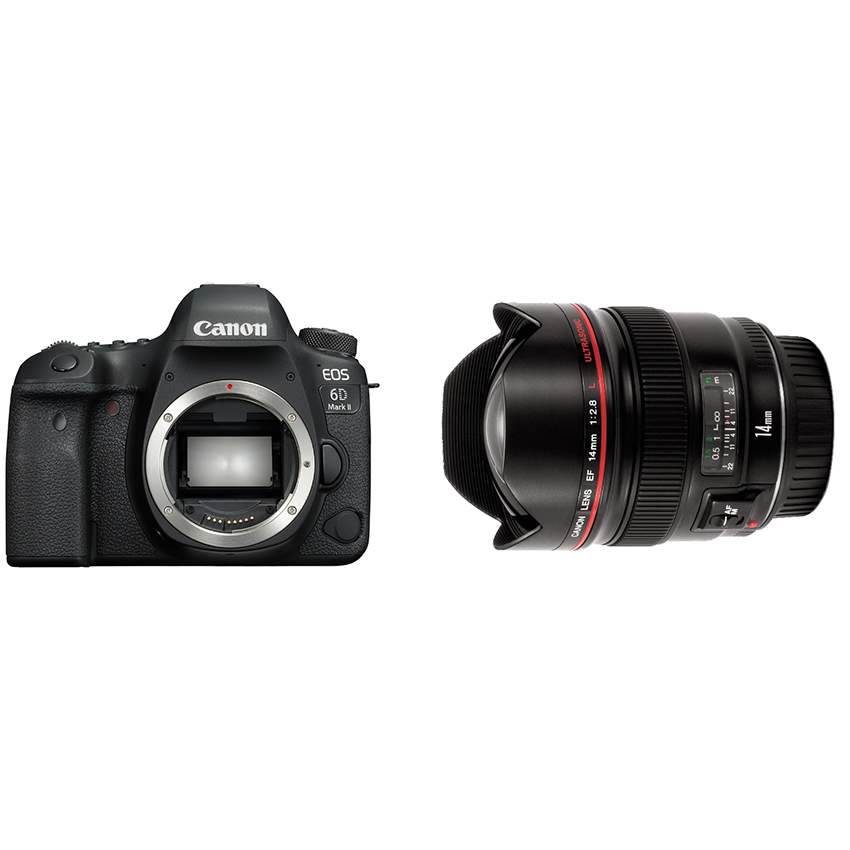 Canon EOS 6D Mark II + ob. EF 14mm f/2.8L II USM, cena wyprzedażowa !!! (w magazynie!) - Dostawa GRATIS!