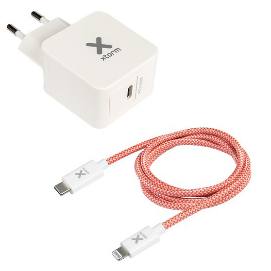 Xtorm Ładowarka sieciowa USB-C PD 18W+USB-C Lightning (wysyłamy 1-2 dni)