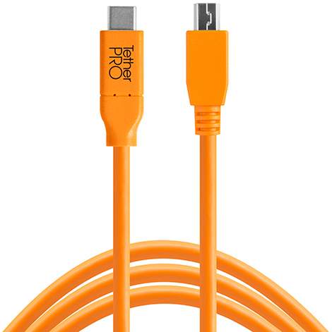 Tethertools KABEL USB-C to 2.0 Micro- B 5-Pin 4,60m pomarańczowy (CUC2515-ORG) (w magazynie!)