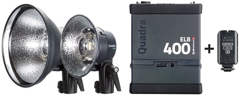 Elinchrom Zestaw ELB 400 z głowicami PRO, różne reflektory - Dostawa GRATIS!