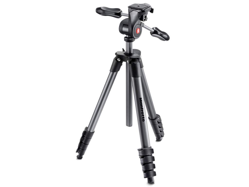 Manfrotto COMPACT ADVANCED, 5 sekcji, aluminiowy, głowica 3-kierunkowa - czarny (w magazynie!)