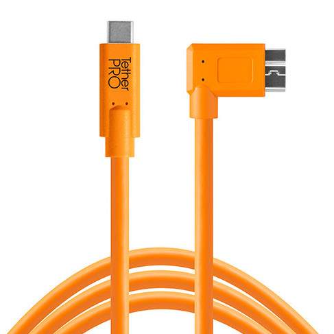 Tethertools KABEL USB-C to 3.0 Micro- B Right Angle 4,60m pomarańczowy (CUC3315R-ORG) (w magazynie!)