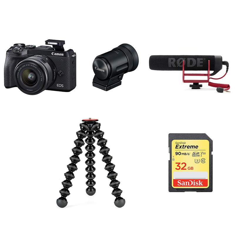 Canon Zestaw EOS M6II - zestaw dla pocz�tkuj�cego vlogera (w magazynie!) - Dostawa GRATIS!