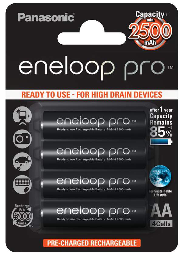 Panasonic Eneloop PRO AA 2500mAh 500 cykli 4szt. (w magazynie!)