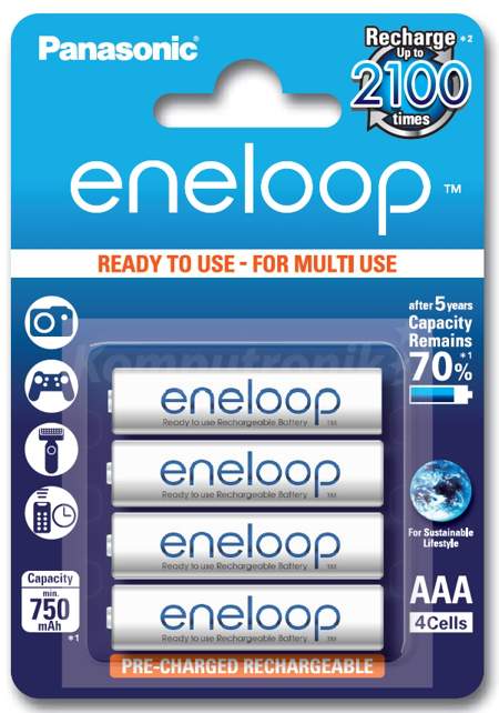 Panasonic Eneloop AAA 750mAh 2100 cykli 4 szt. (w magazynie!)