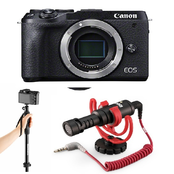 Canon EOS M6 Mark II + Rode VideoMicro + Manfrotto Compact Xtreme (w magazynie!) - Dostawa GRATIS!