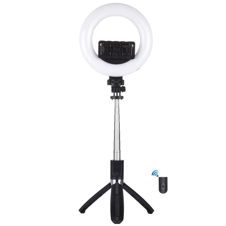 Puluz Selfie stick 3w1 z lampą pierścieniową LED 16cm PU531B