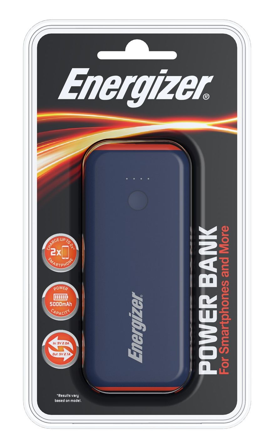 Energizer Power bank max ue5007 5000 mAh niebiesko pomarańczowy