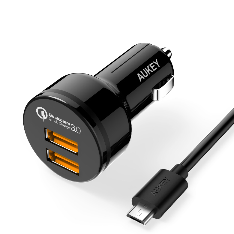 Aukey Ładowarka samochodowa CC-T8 2x USB 3.0 (w magazynie!)