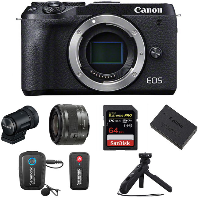 Canon EOS M6 MKII - zestaw dla Vlogera (w magazynie!) - Dostawa GRATIS!