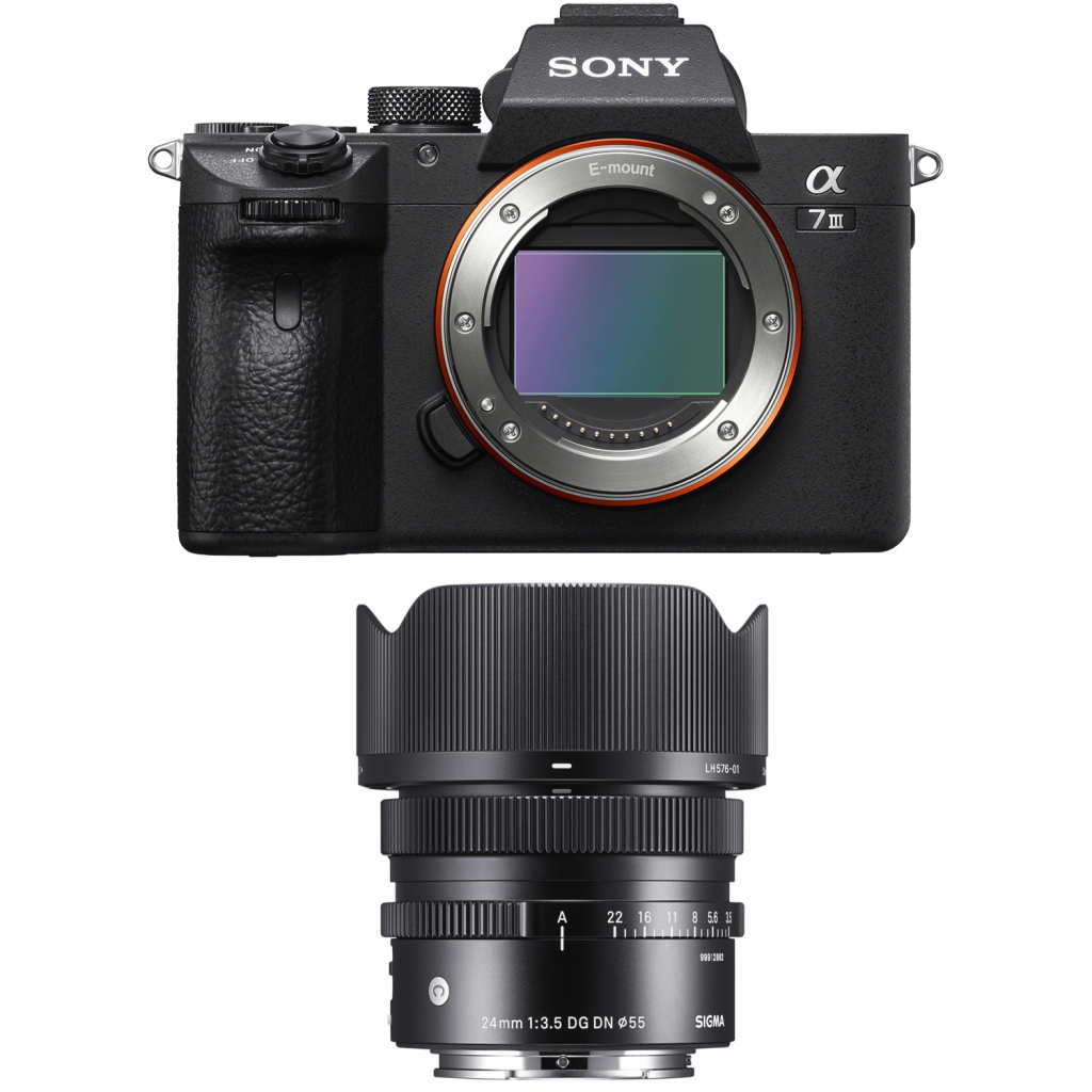 Sony ILCE A7 III + Sigma C 24 mm F3.5 DG DN Sony E (seria I) (w magazynie!) - Dostawa GRATIS!