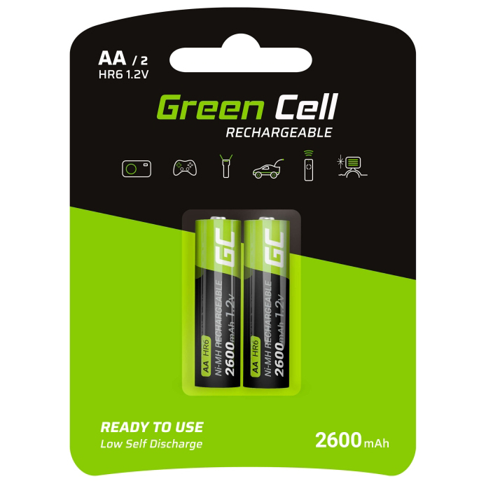 Green Cell 2x AA HR6 2600mAh (w magazynie!)