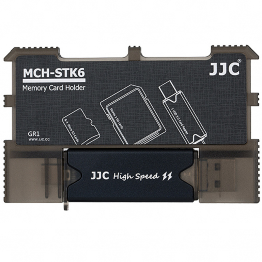 JJC MCH-STK6GR na karty 2x SD, 4x microSD i czytnik kart USB 3.0