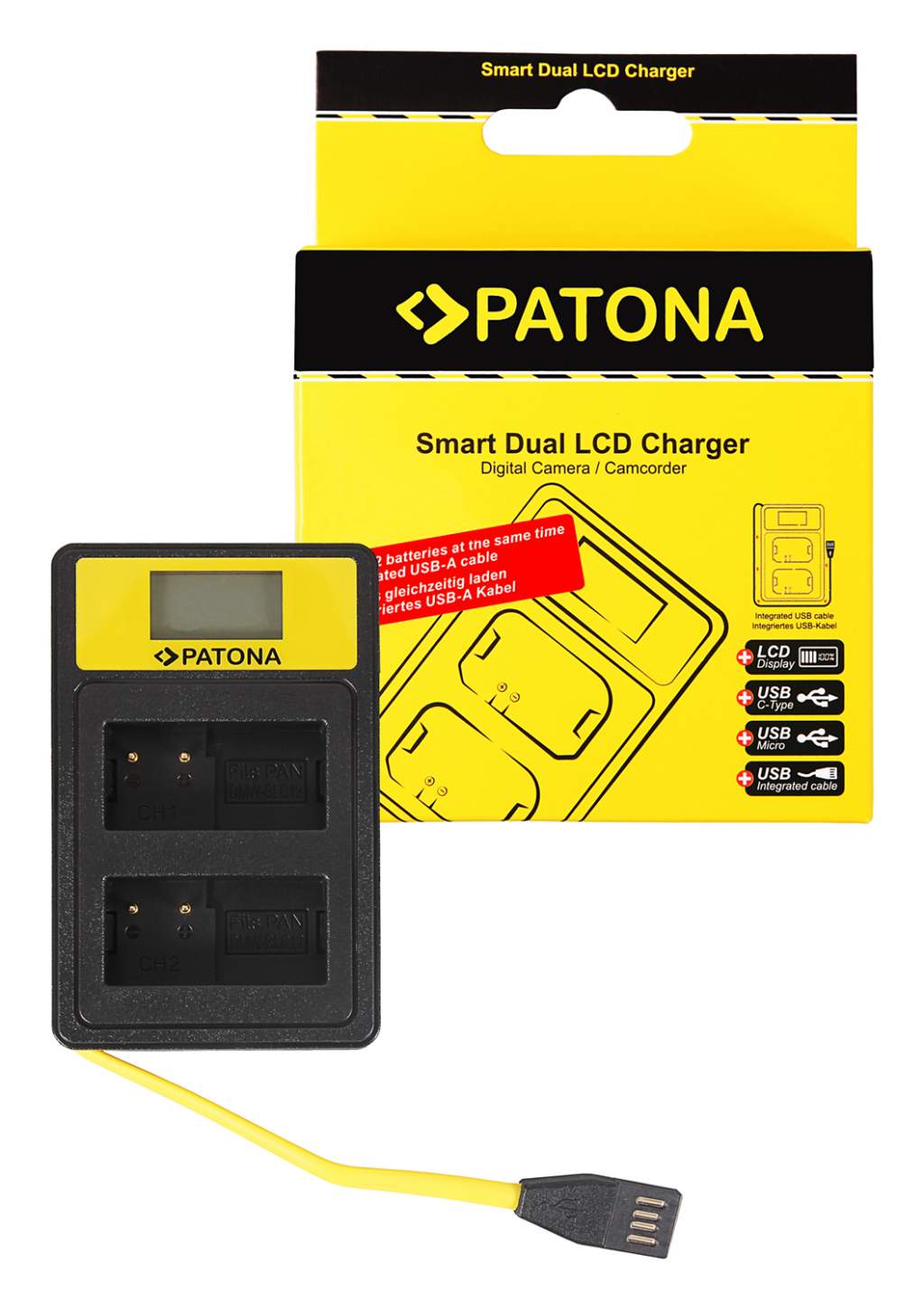 Patona USB Smart Dual LCD do Panasonic MW-BLC12PP (w magazynie!)