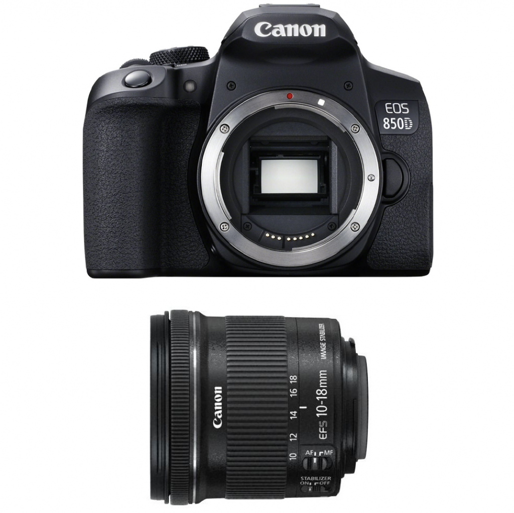 Canon Zestaw EOS 850D body + EF-S 10-18 f/4,5-5,6 IS STM (w magazynie!) - Dostawa GRATIS!