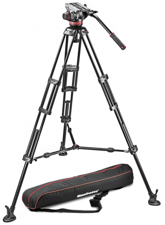 Manfrotto 546B + głowica 502A (MVH502A, 546BK) Pro Video (w magazynie!) - Dostawa GRATIS!