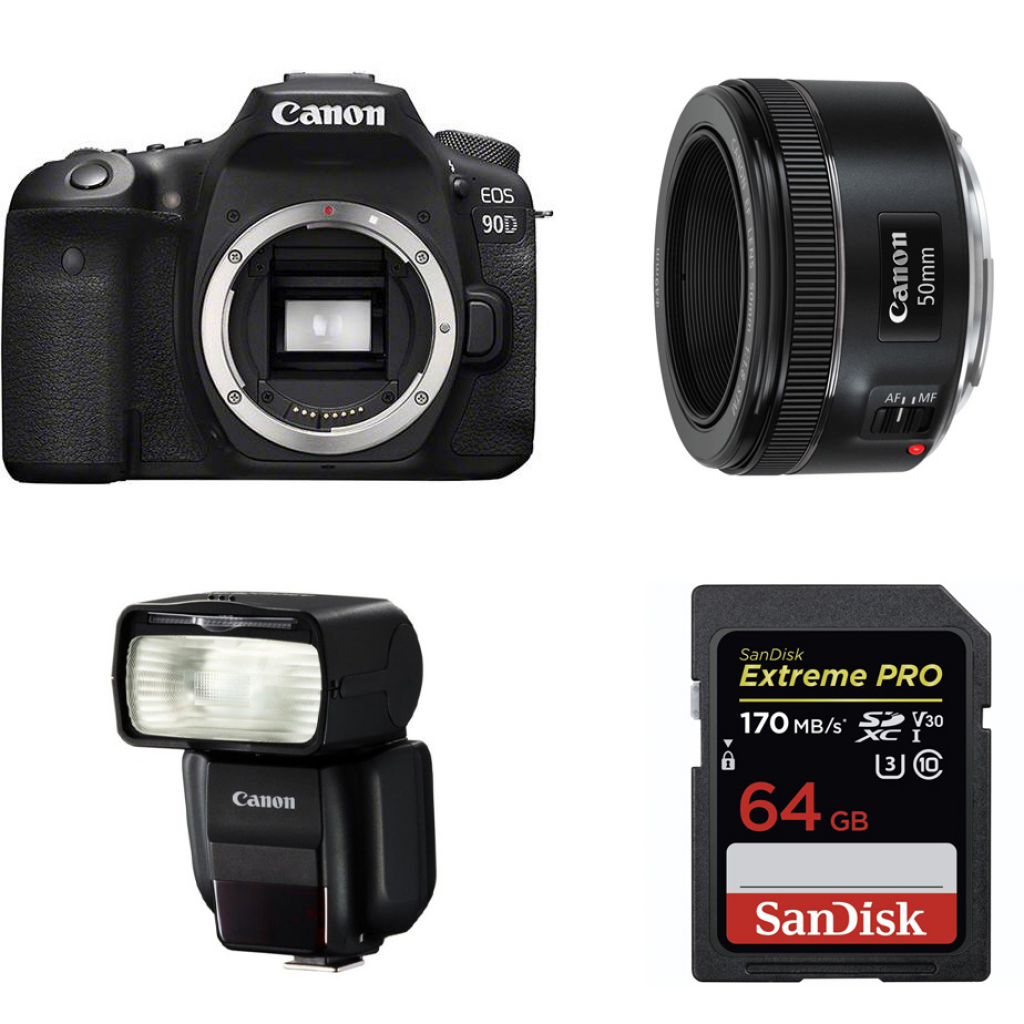 Canon EOS 90D + ob. 50 F1.8 EF STM- zestaw do fotografii portretowej (w magazynie!) - Dostawa GRATIS!