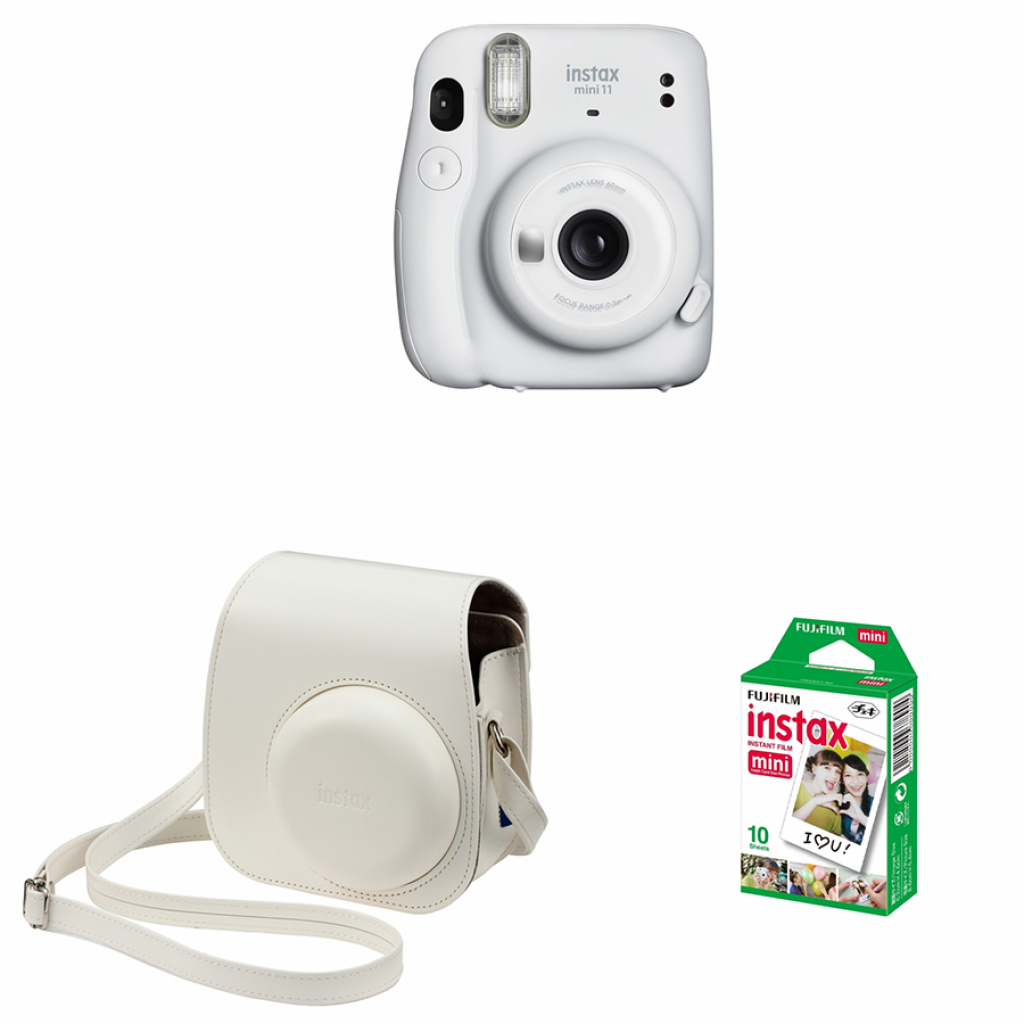 FujiFilm Instax Small BOX Mini 11 biały + wkład 10szt + pokrowiec