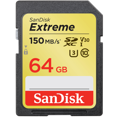 Sandisk SDXC EXTREME 64GB 150MB/s V30 UHS-I U3 (w magazynie!)