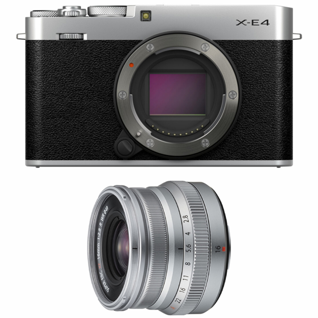 FujiFilm X-E4 + ob. 16 mm f/2.8 R WR srebrny (w magazynie!) - Dostawa GRATIS!