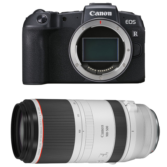 Canon Zestaw EOS RP body bez adaptera + RF 100-500 F4.5-7.1L IS USM - Dostawa GRATIS!