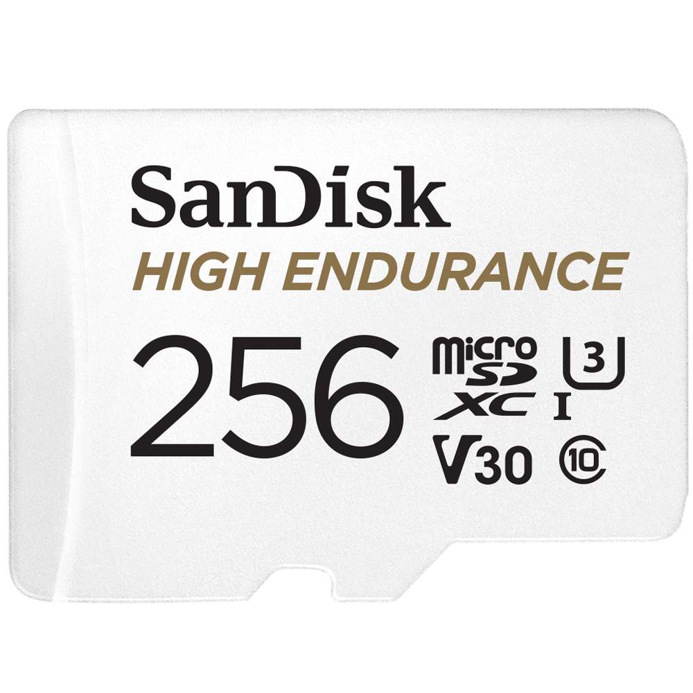 Sandisk microSDHC 256 GB High Endurance for Dashcams & home monitoring (wysyłamy 1-2 dni)