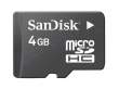 Sandisk microSDHC 4 GB + adapter SD