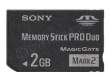Sony Memory Stick PRO Duo 2 GB Mark 2