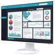 Monitor EIZO FlexScan EV2495 WT biały Tył