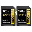 Karta pamięci Lexar Pro 128GB 1800x U3 V60 UHS-II 2pack Przód