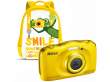 Aparat cyfrowy Nikon Coolpix S33 żółty + plecak Przód