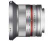 Obiektyw Samyang 12 mm f/2.0 NCS CS / Fujifilm X srebrny Przód