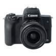 Aparat UŻYWANY Canon EOS M50 Mark II czarny + 15-45 mm f/3.5-6.3 s.n. 283054002570-206208005920 Przód