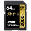 Karta pamięci Lexar Pro 64GB 2000X SDHC/SDXC UHS-II U3 V90 Przód