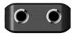  Audio akcesoria audio Saramonic Adapter USB-A / 2x mini Jack (Female) Góra