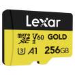 Karta pamięci Lexar microSDXC 256 GB V60 GOLD UHS-II C10 A1 U3 R280 W100 Góra
