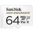 Karta pamięci Sandisk microSDHC 64 GB High Endurance for Dashcams & home monitoring Przód