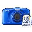 Aparat cyfrowy Nikon COOLPIX W100 niebieski + plecak Przód