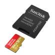 Karta pamięci Sandisk microSDXC 64 GB EXTREME 100MB/s A1 C10 V30 UHS-I U3 + adapter SD (doskonała do kamer sportowych) Boki