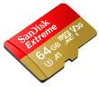 Karta pamięci Sandisk microSDXC 64 GB EXTREME 100MB/s A1 C10 V30 UHS-I U3 + adapter SD (doskonała do kamer sportowych) Tył